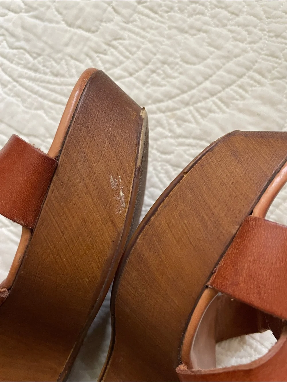 Bellamy leather made in Italy wedge heels EU 41 / US w 11 - Picture 12 of 16